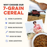 Sunrise Flour Mill USDA Organic Heritage 7-Grain Hot Cereal Mix - 32 oz | Great Source of Fiber and Nutrients | Sugar Free with No Additives | 5 Grams