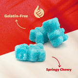 Sour Gummi Bears Candy 2-Pound Bag | Blue Raspberry Chewy Candy | Gelatin Free Blue Gummies for Baby Showers, Gender Reveal, Party Favors, and Buffets
