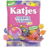 Katjes Cosmic Visions, Tangy Vegan Gummy Candy, Wildly Good Soft & Flavorful, Sweet and Sour Gummies, Colorful Celestial Shapes, No Artificial Dyes or