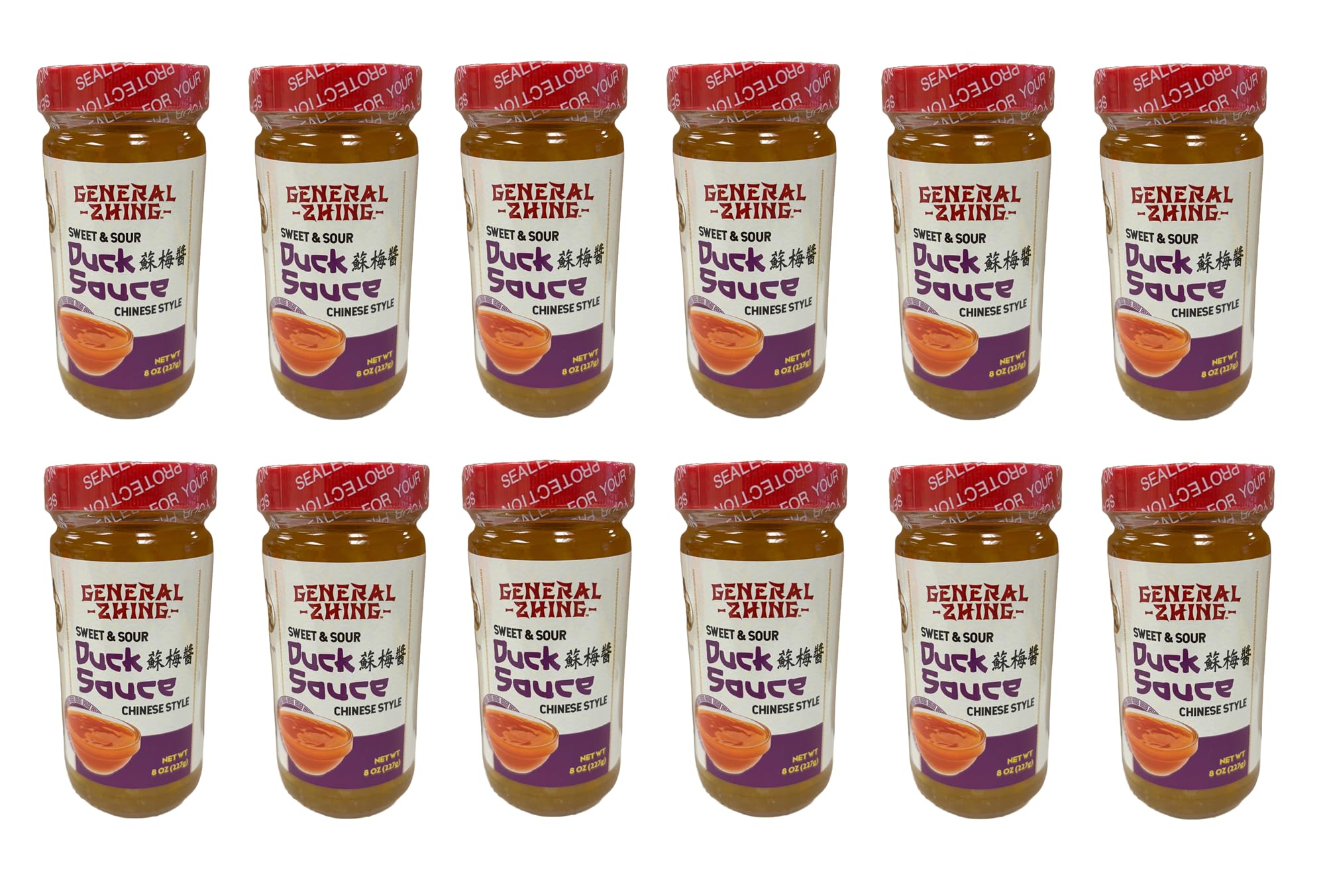 General Zhing Chinese Sweet & Sour Sauce - 8 Ounce Jar of Authentic Chinese Duck Sauce (12)