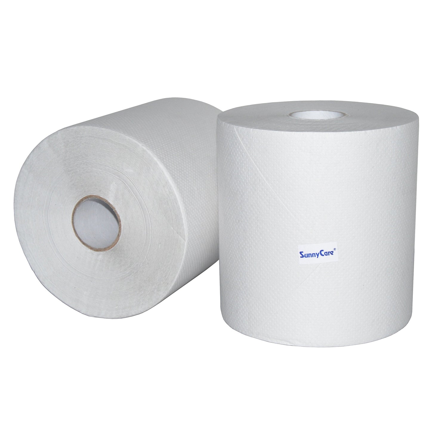 SunnyCare #5103 White One-Ply Hard Wound Paper Roll Towels 8"x800' ; 6 Rolls/case