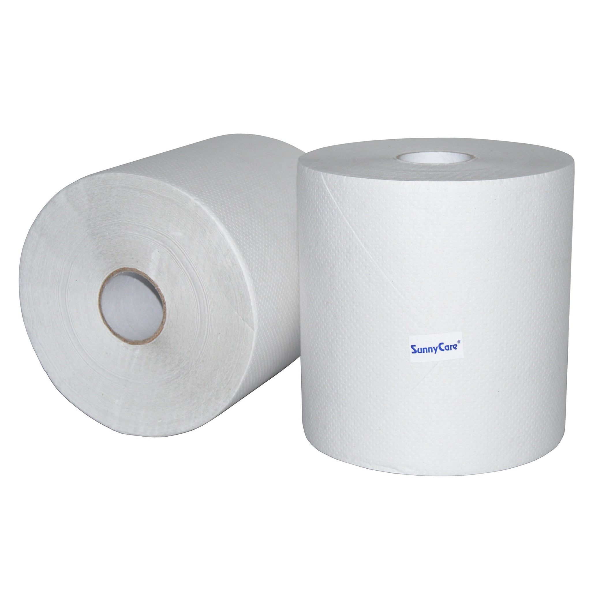 SunnyCare #5103 White One-Ply Hard Wound Paper Roll Towels 8"x800' ; 6 Rolls/case