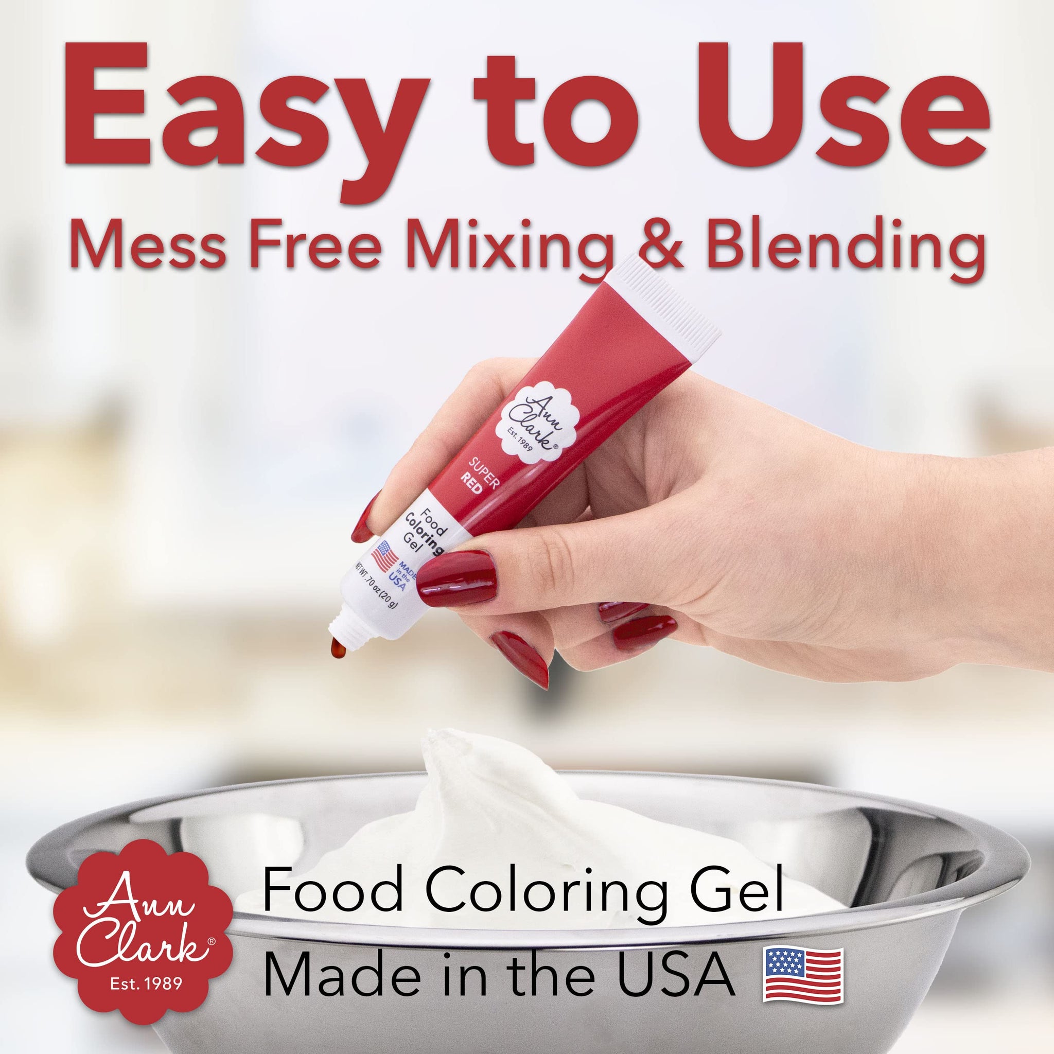 Ann Clark Super Black Food Coloring Gel .70 oz. Professional Grade Made in USA