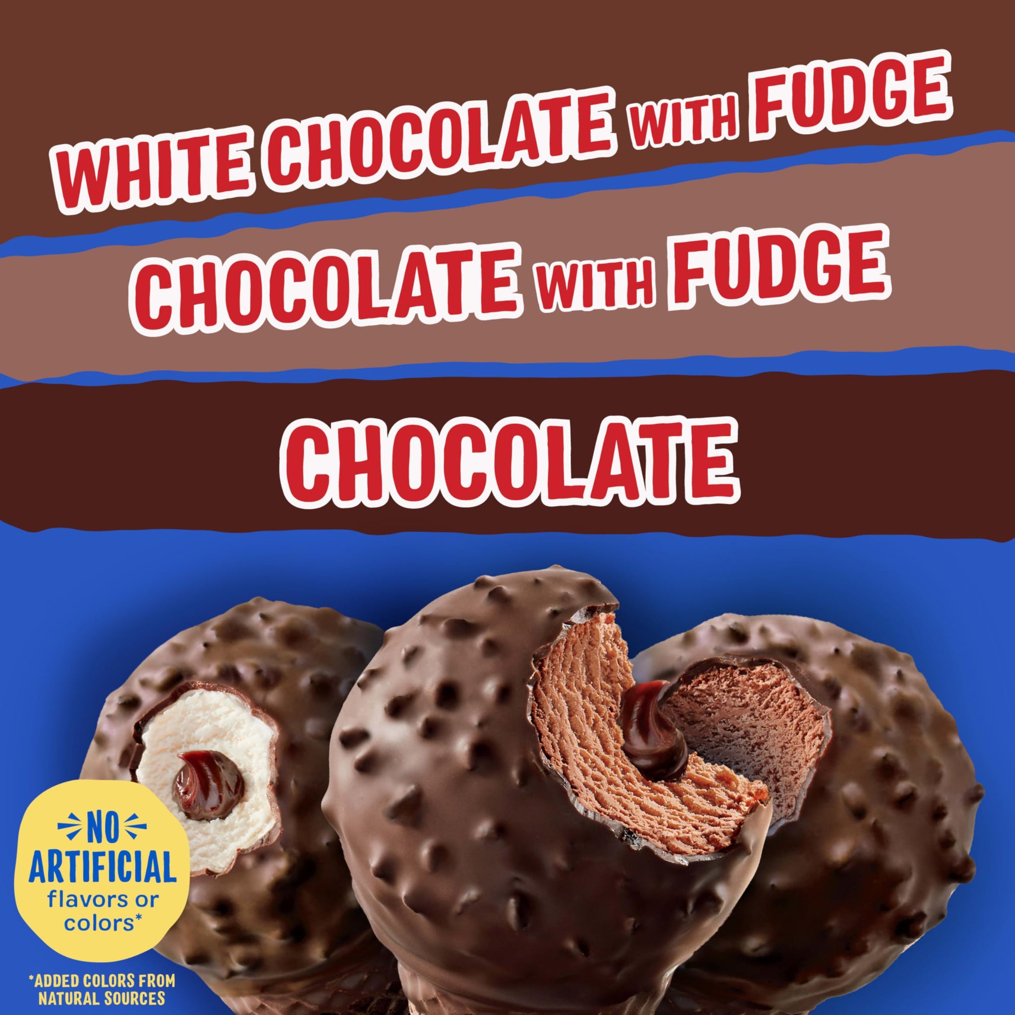 Drumstick We Love Chocolate Ice Cream Sundae Cone Variety Pack, Frozen, 1.08 ltr, 8 Count