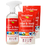 Truly Free Multi-Purpose Odor & Stain Eliminator, Pet Odor Eliminator for Home & Stain Remover for Carpet, Couch, Rugs & More, Upholstery Deodorizer