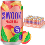 Swoon Peach Tea - Sugar Free, Low Carb, Paleo-Friendly, Gluten Free - Flavored Keto Drinks Made with Organic Black Tea & Sweetened by Monk Fruit