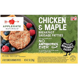 Applegate Naturals Chicken & Maple Breakfast Sausage Patties, Fully Cooked, 7oz (Frozen)