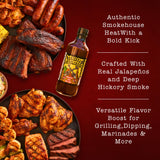Arizona Gunslinger Smokin’ Hot BBQ Sauce, Gluten Free Wing Sauce, Low Calorie & Organic, Chicken Wings & Grilled Favorites, Ideal for Grilled Meats