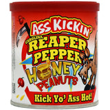 ASS KICKIN' Roasted Spicy Hot Peanuts - 4.25 oz - Ultimate Spicy Gourmet Gift Peanuts - Try if you dare! (Carolina Reaper)