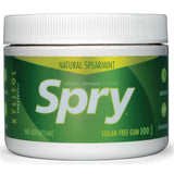 Spry Fresh Natural Xylitol Chewing Gum Dental Defense System - Aspartame-Free, Sugar-Free, Non-GMO, Gluten-Free (Spearmint, 100 Count - Pack of 2)