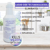 LUCAS-CIDE TB All Purpose Cleaner, Hospital Grade Disinfectant - Home Cleaning Supplies For Everyday Hygiene - Disinfecting Spray Bathroom Cleaner