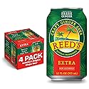 Reed's Extra Ginger Beer, Pack of 4 (12 fl oz Can each) - Non-Alcoholic Jamaican Real Sugar Brew Made w/ Fresh Organic Ginger Root - Ideal for Moscow
