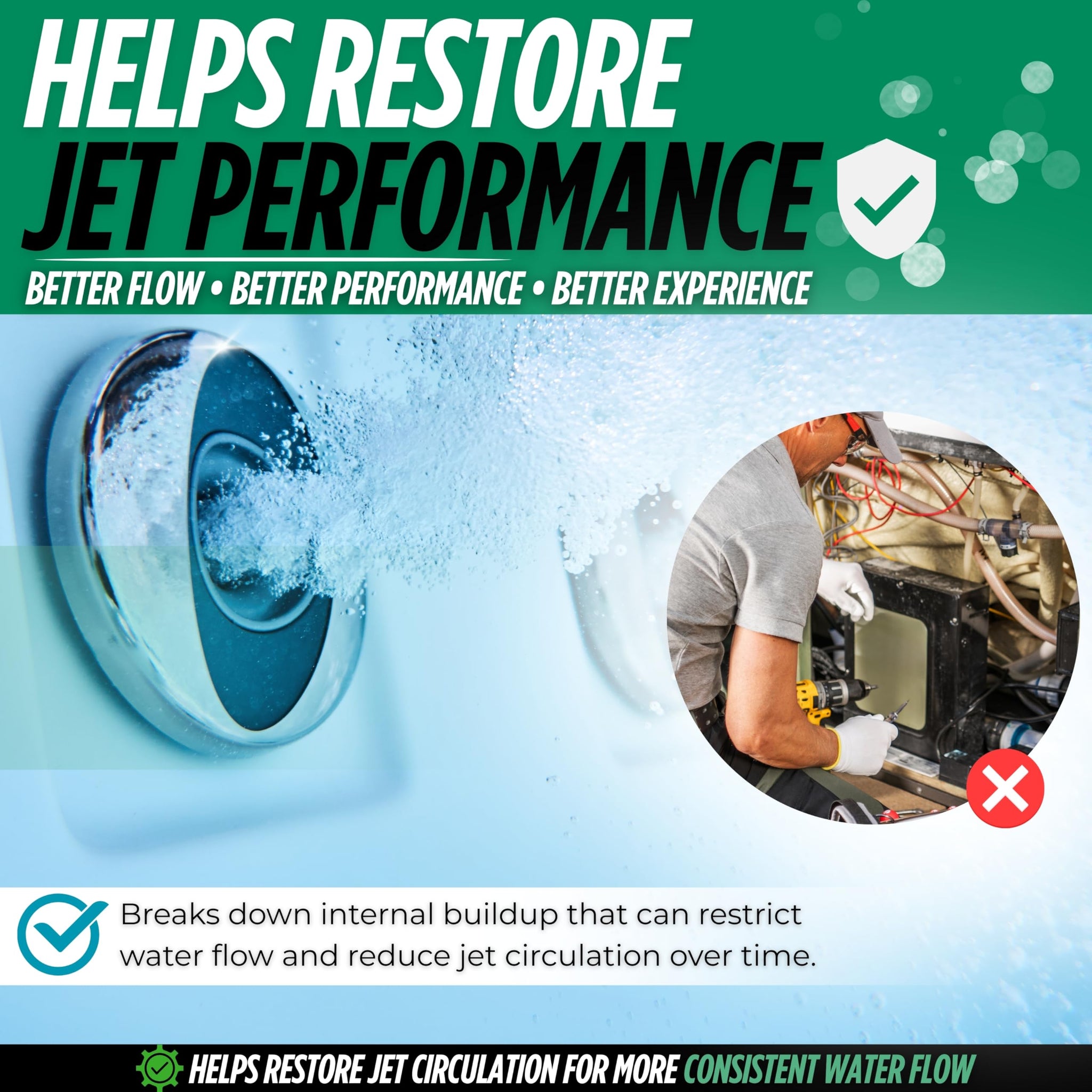 Oh Yuk Jetted Tub Cleaner 2X Concentrated - Deep Cleaning Jetted Bathtub & Jacuzzi Cleaner for Tub Systems with Jets - Removes Buildup - 16 fl oz