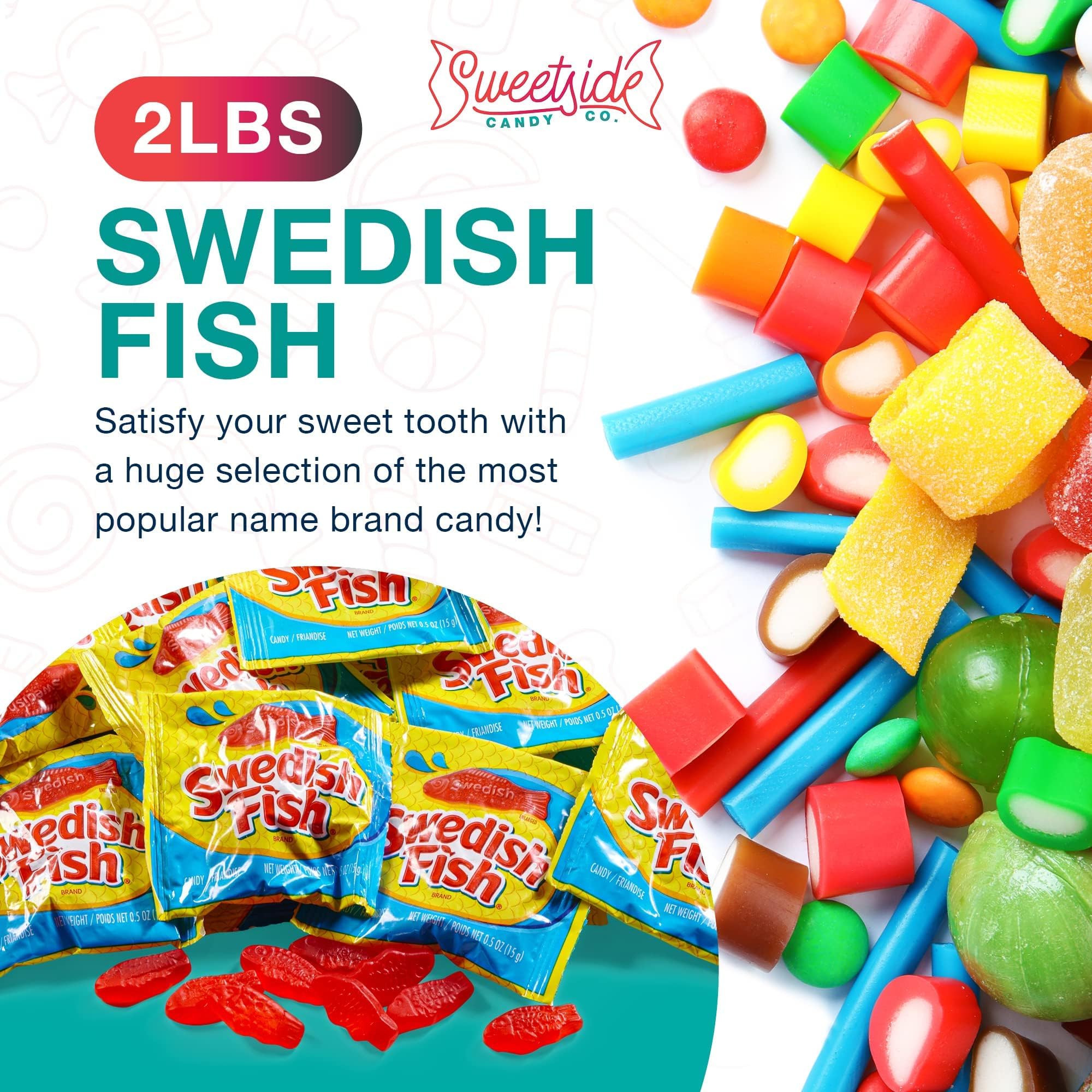 Candy in Bulk SwedishFish Soft & Chewy Fun Size Sharing Bag - Original Sweet & Chewy Red Fish Candy Individually Wrapped Treats, Movie Theater Candy
