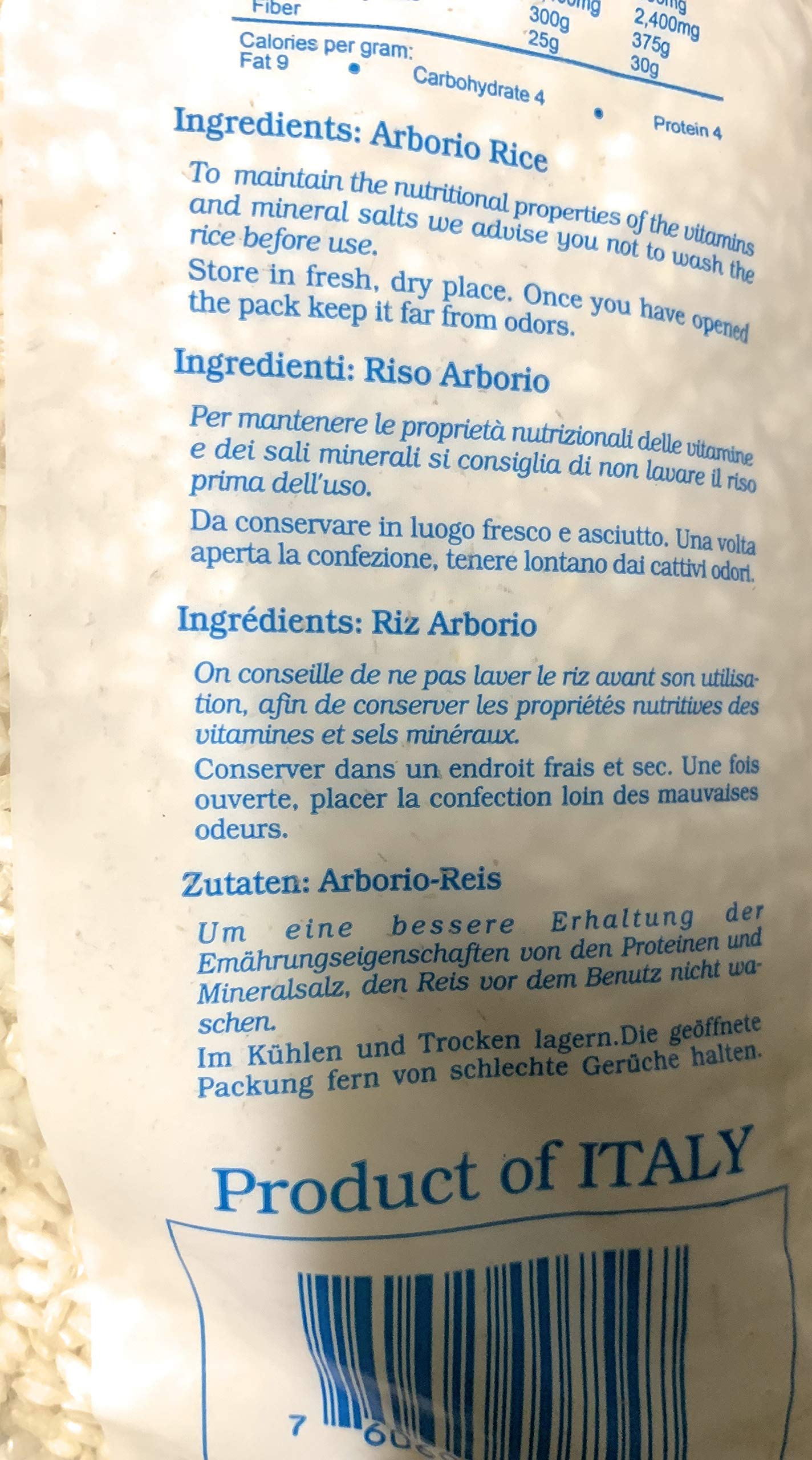 100 % Arborio Rice Supremo Italiano (11.2 lbs bag)