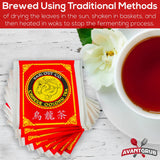 Authentic Restaurant-Grade Oolong Tea Bags, Premium Chinese Tea Sachets for Hot or Iced Caffeinated Drinks, Semi-Fermented Drink for Detox, Health