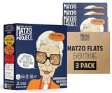 The Matzo Project Crispy Matzo Flats, Flatbread Crackers Sprinkled with (Almost) Everything, Vegan, Nut Free, All Natural, 3-Pack., 5.5 oz. Each