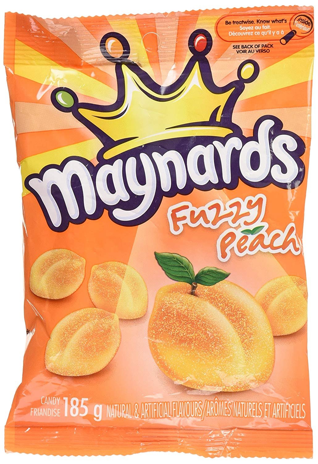 Maynards Fuzzy Peach Candy, 185 Grams