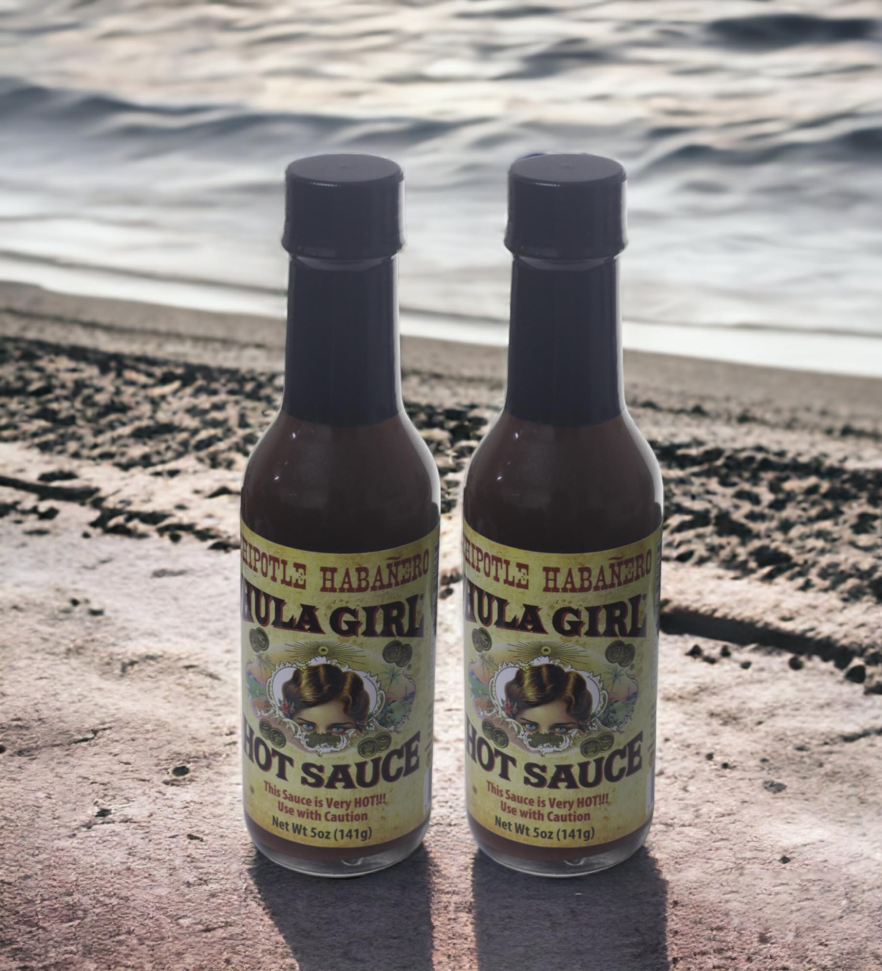 Hula Girl Chipotle Habañero Hot Sauce 5 Oz (0.31 Lb) 141 Grams (Pack of 2)