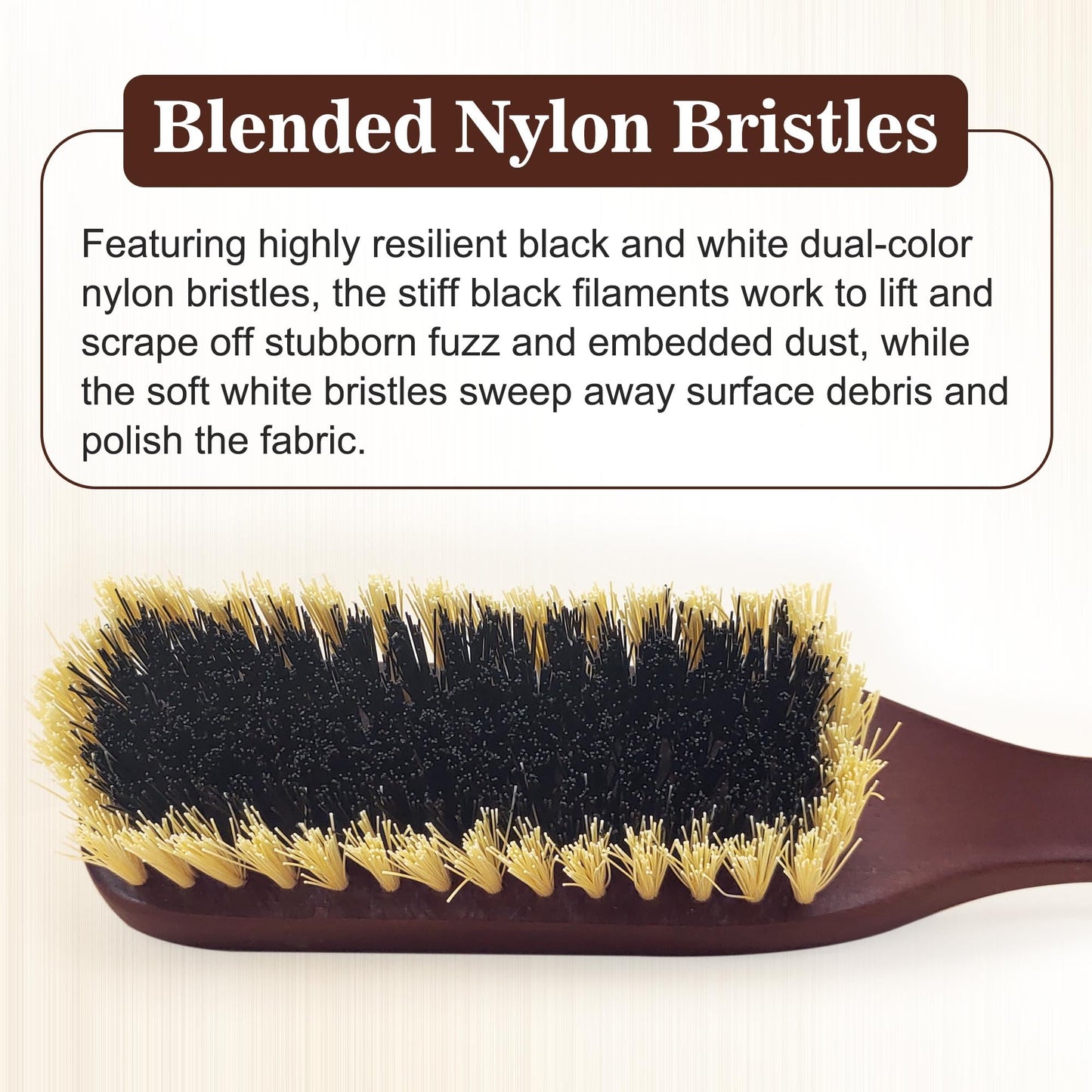 Clothing Brush & Lint Remover for Clothes - for Sweaters, Suits, Cashmere, Wool, Velvet, Suede Jackets - Pet Hair Removal Brush with Natural Solid