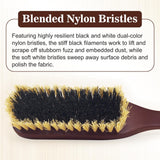 Clothing Brush & Lint Remover for Clothes - for Sweaters, Suits, Cashmere, Wool, Velvet, Suede Jackets - Pet Hair Removal Brush with Natural Solid