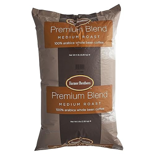 Farmer Brothers Premium Blend 100% Arabica Whole Bean Coffee - 5 lb. Bag