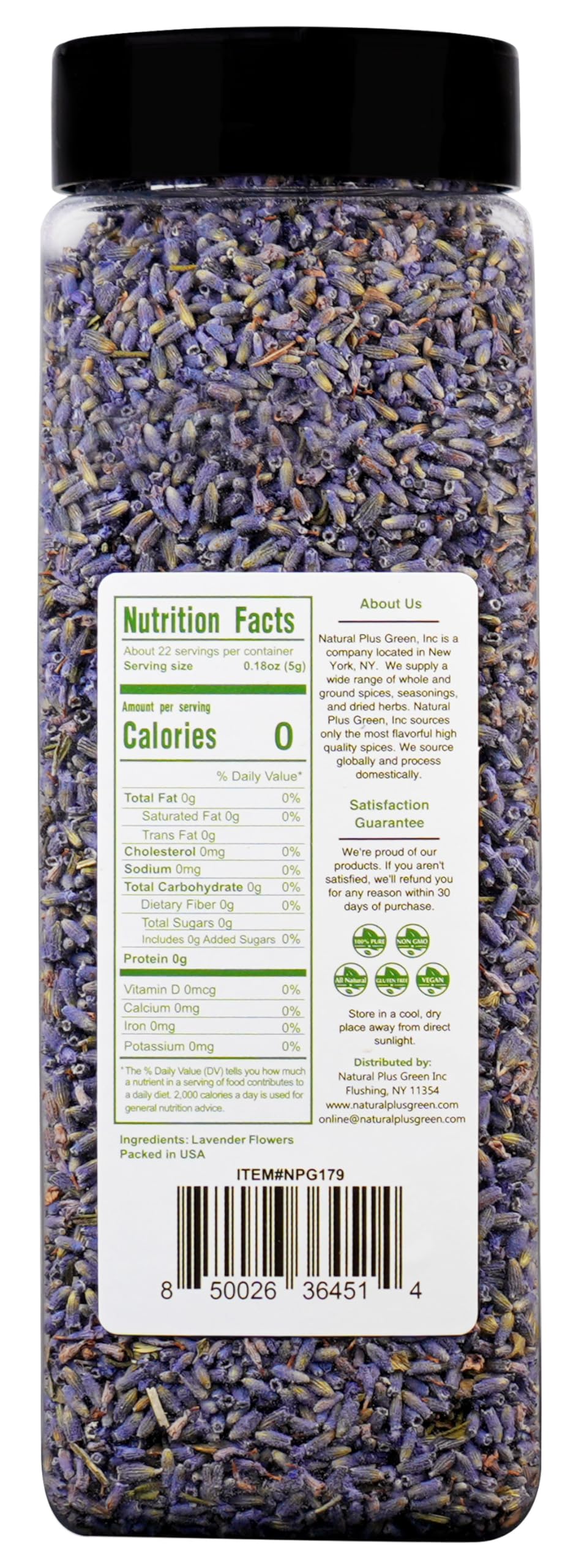 NPG Freeze Dried Lavender Flowers 4 Oz, Culinary Grade Lavender Buds for Tea, Baking, DIY Soap, Candle Making, Potpourri, Natural Fragrance Sachets