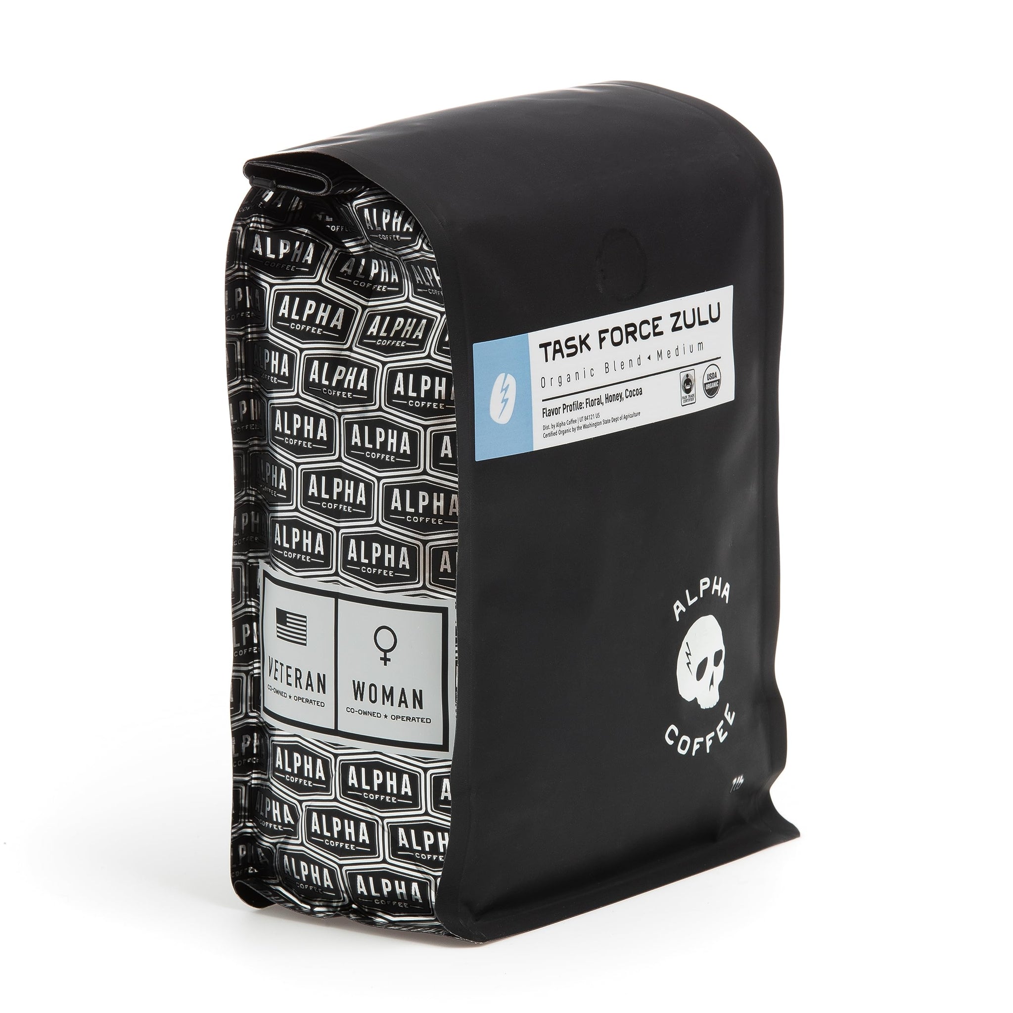 Alpha Coffee - Task Force Zulu - 16 oz. Premium Gourmet Organic Medium Roast Coffee (Task Force Zulu Drip Grind, 1 Pound (Pack of 1))