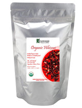Organic Hibiscus Tea (16 Oz) Certified Organic loose leaf tea help lower blood pressure, caffeine free, Flor De Jamaica