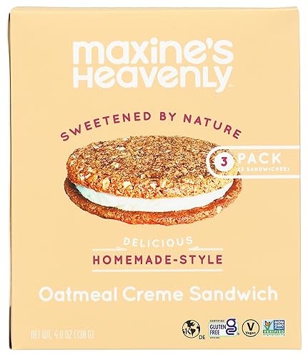 Maxines Heavenly Cookies Oatmeal Creme Sandwich Cookie, 4.6 OZ