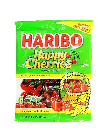 Haribo Twin Cherries Gummies 12 Pack Case of 5oz Bags
