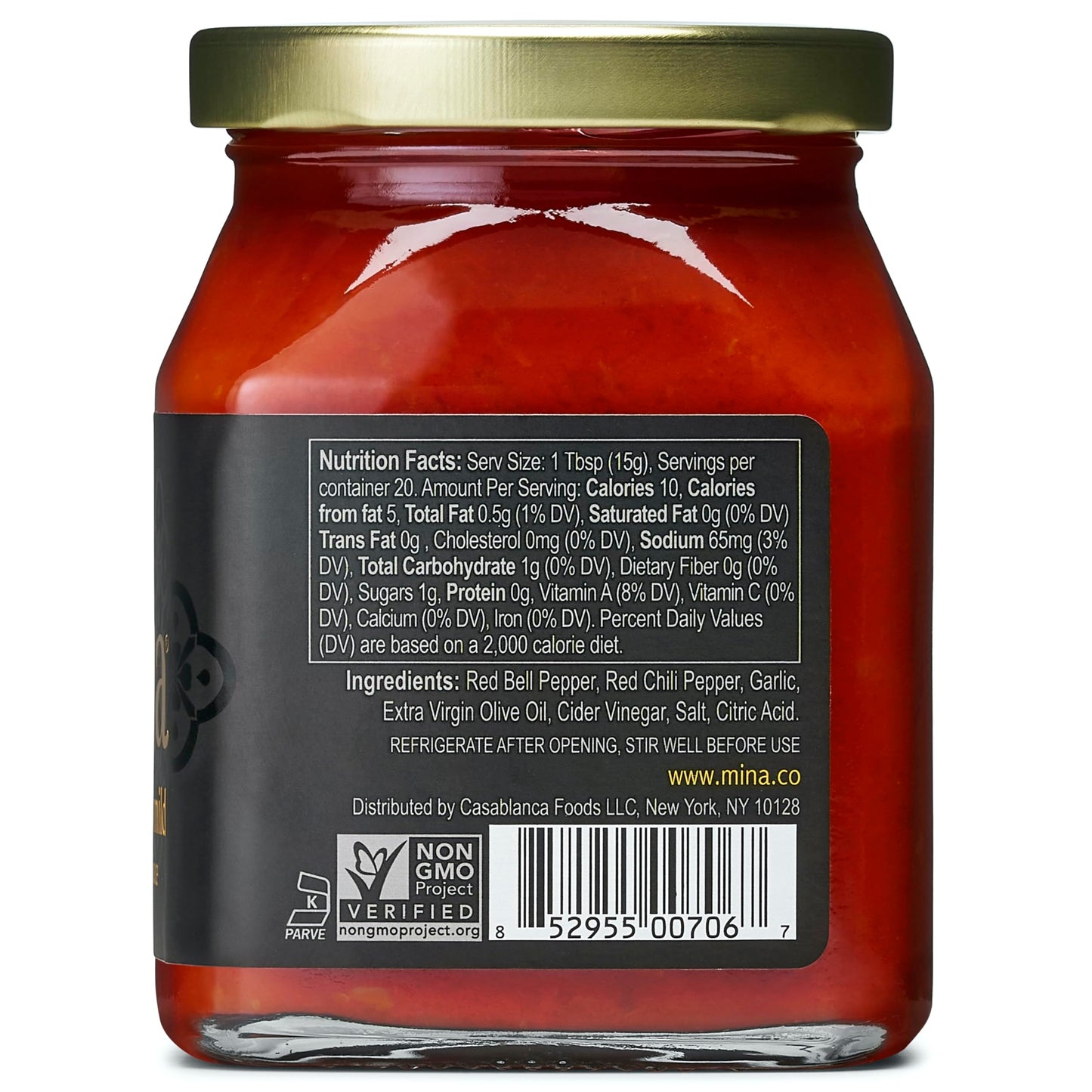 Mina Harissa Mild Sauce, Homestyle Moroccan Red Pepper Harissa Paste, 10 Oz - Harissa Sauce with Tangy Twist, Excite Your Senses with Mina Mild