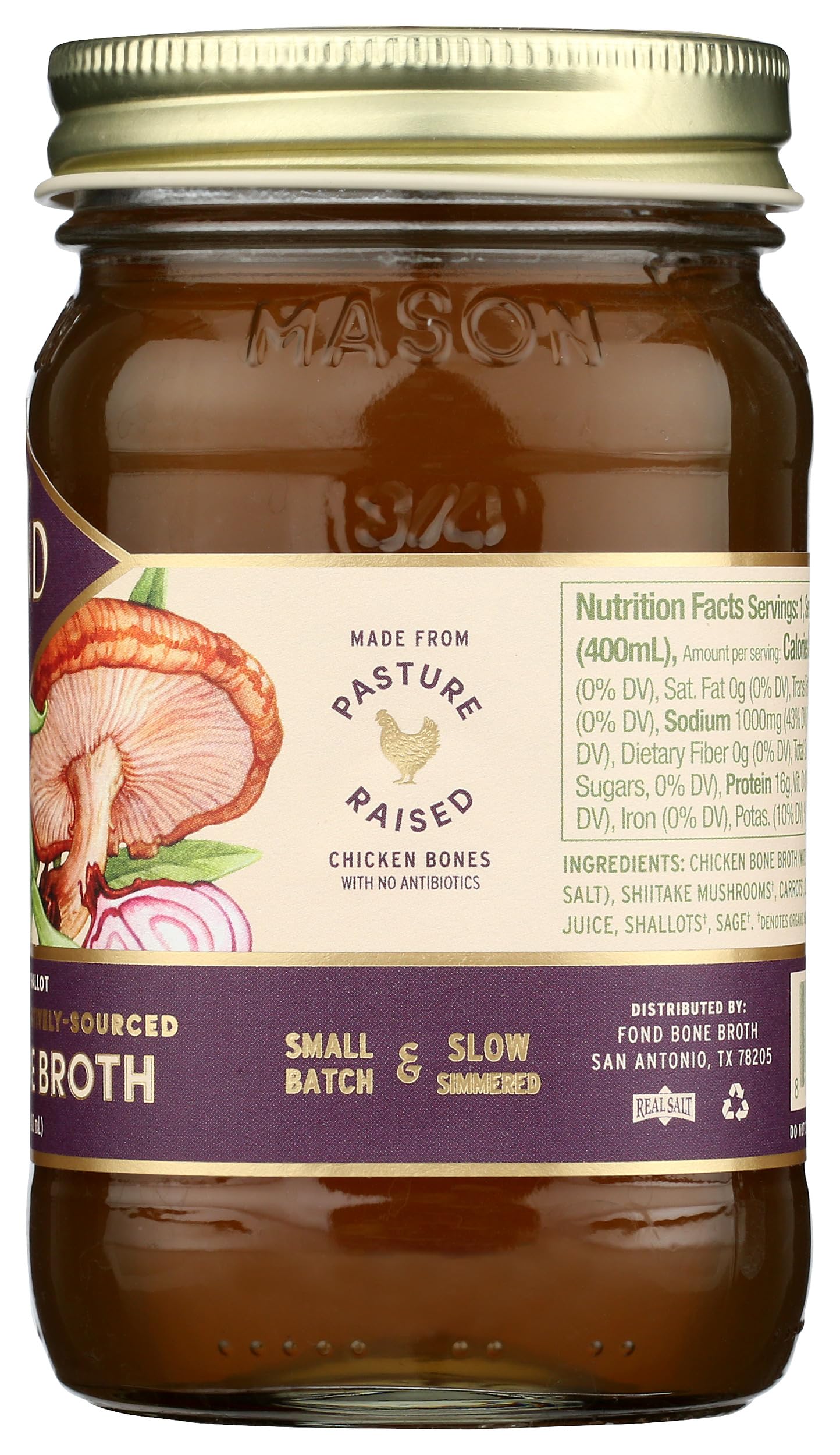 Fond, Shiitake & Sage Chicken Bone Broth, 14 Fl Oz