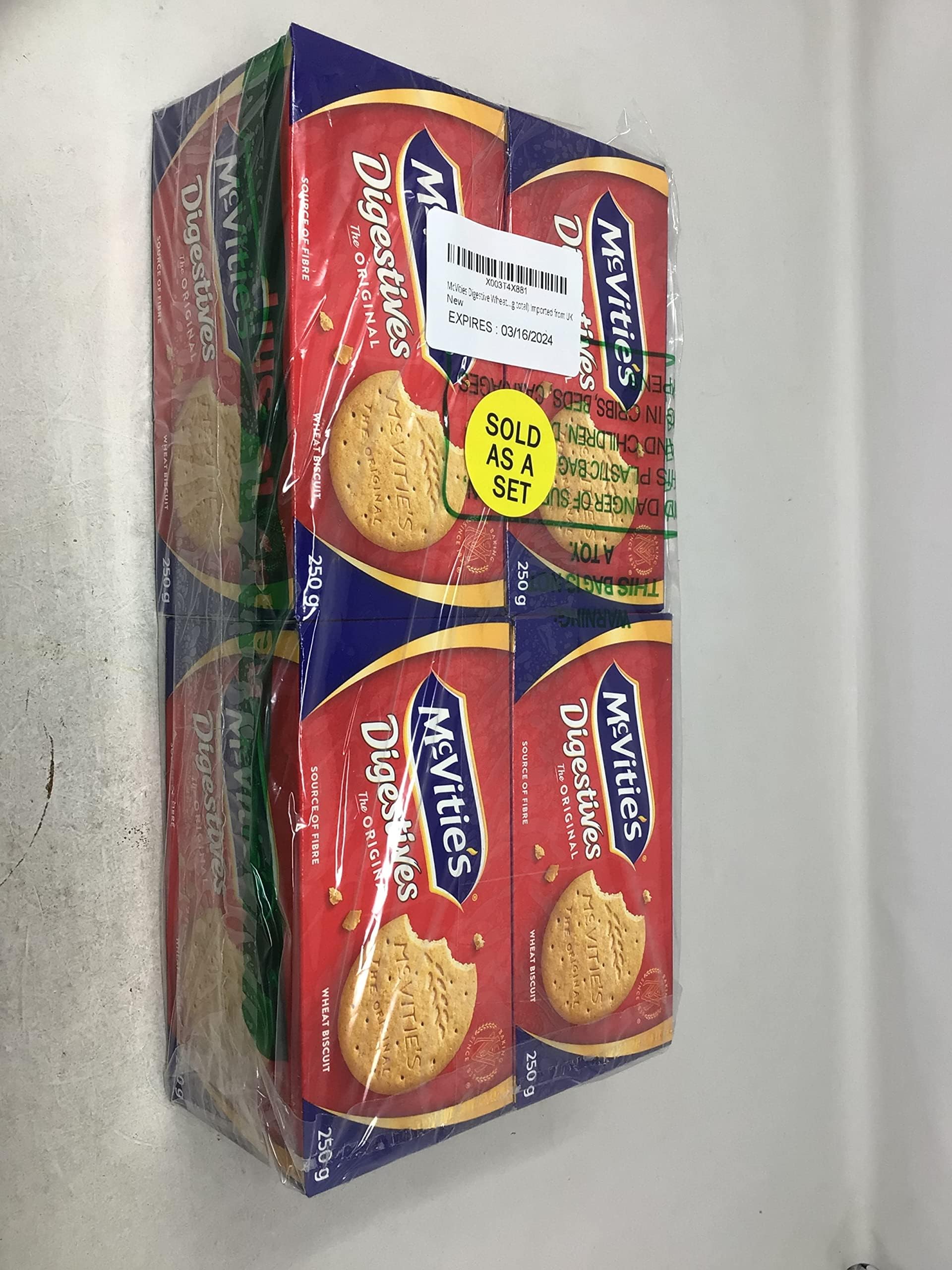McVities Digestive Wheat biscuits 225g x 4 box (900g total) Imported from UK