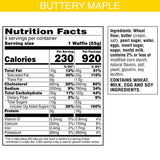 Eggo Frozen Belgian-Style Street Waffles, Frozen Breakfast, Breakfast Food, Buttery Maple Flavor, 7.76oz Box (4 Waffles)