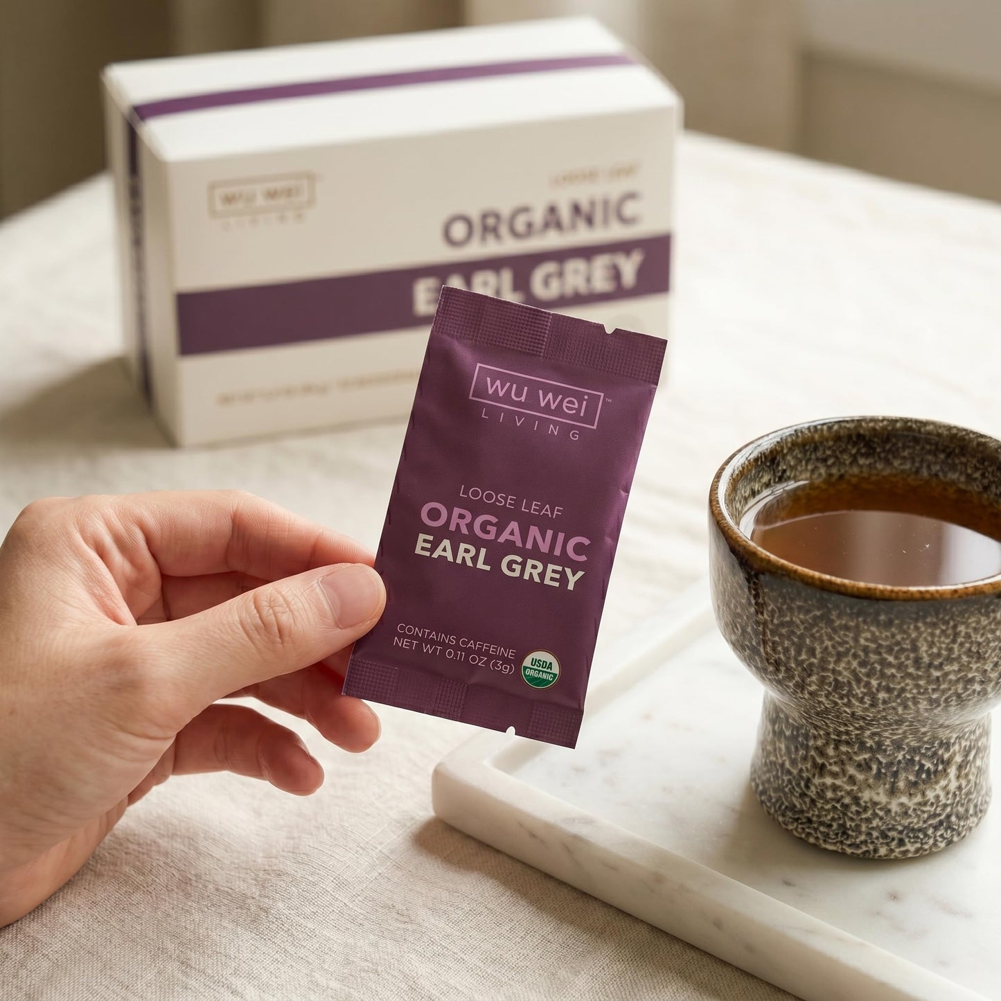 Organic Earl Grey Loose Leaf Tea, USDA Organic Certified, Citrusy and Floral, Single Serve Loose Leaf Tea (32-Pack), Limited Small Batch, Single
