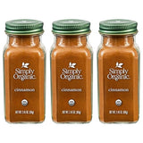 Simply Organic Ground Vietnamese Cinnamon, 2.45-Ounce Jar (Pack of 3), Intense Hot Candy Flavor, Vibrant Color, Kosher, Organic, Non GMO