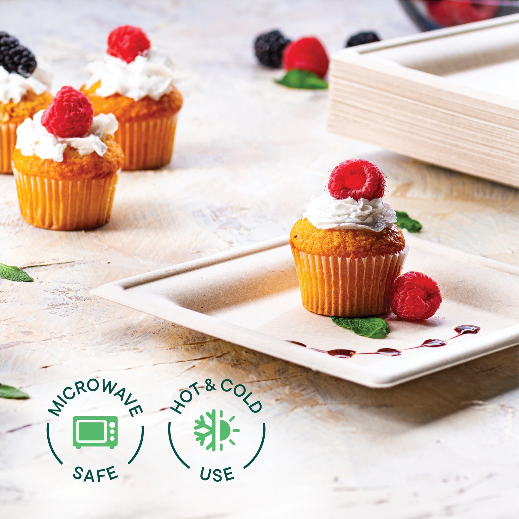 100% Compostable Square Paper Plates 6 inch [500-Pack] Heavy Duty, Eco-Friendly, Biodegradable Bagasse Dinner Plates - Natural Brown 6x6" Plate