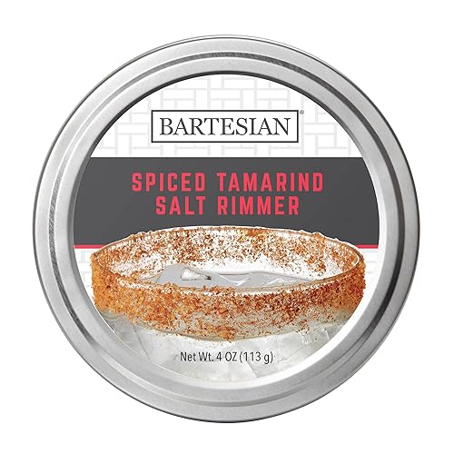 Bartesian Spiced Tamarind Salt Cocktail Glass Rimmer - Spicy Cocktails Glasses Flavored Rimming Garnish for Margarita & Other Bar Drinks