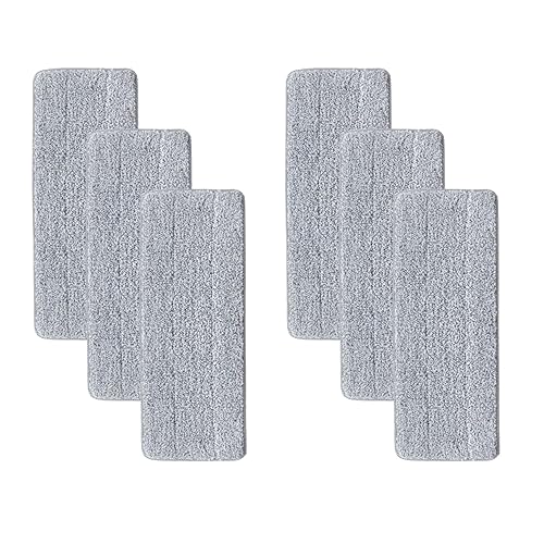 True & Tidy Replacement Microfiber Mop Pad Set for BUCKET-900 TrueClean Mop and Bucket with Pump System, Machine Washable up to 100x (6)