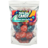 Fun Flavors Box Freeze Dried Candy Berry Space Balls, Black and Red Berry Gummies Unique Exotic Crunch Snack Treats, 2oz
