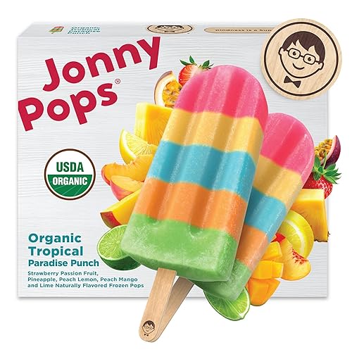 JonnyPops Organic Tropical Paradise Punch Frozen Pops 8ct