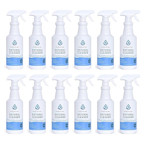HYPRISTINE Natural Multipurpose Surface Cleaner, 32 fl oz Spray Bottles, 12 Pack