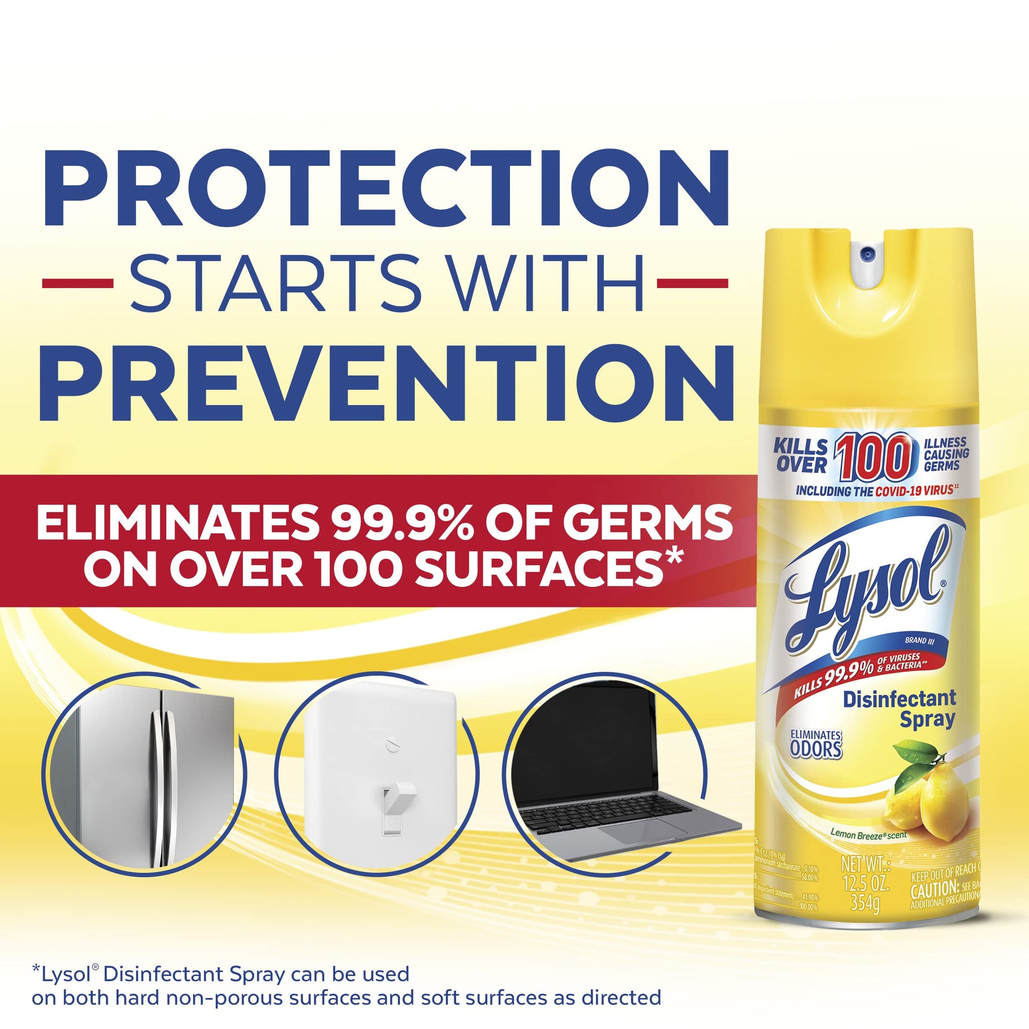 Lysol Disinfectant Spray, Household Cleaning Supplies, Disinfecting Multi-Purpose Room Spray, Antibacterial Sanitizer, Deodorizer, Kills Hantavirus