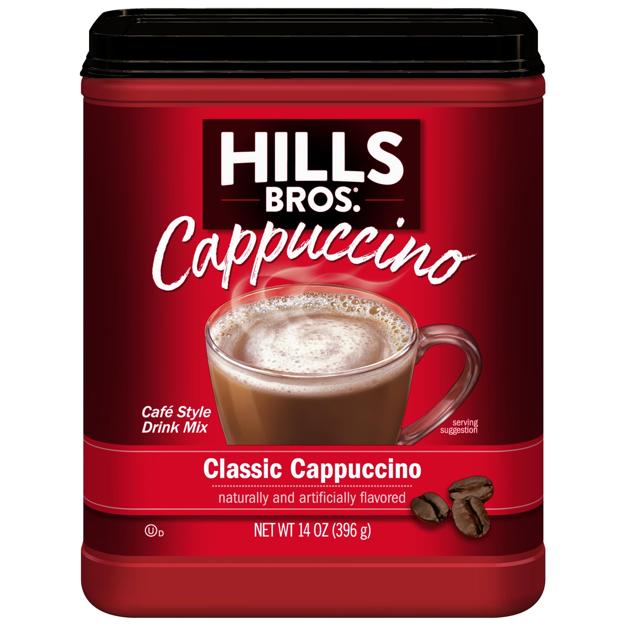 Hills Bros. Cappuccino Mix - Rich, Frothy Coffeehouse-Tasting Instant Drink Mix - Quick and Easy Preparation - Perfect for Hot & Iced Drinks