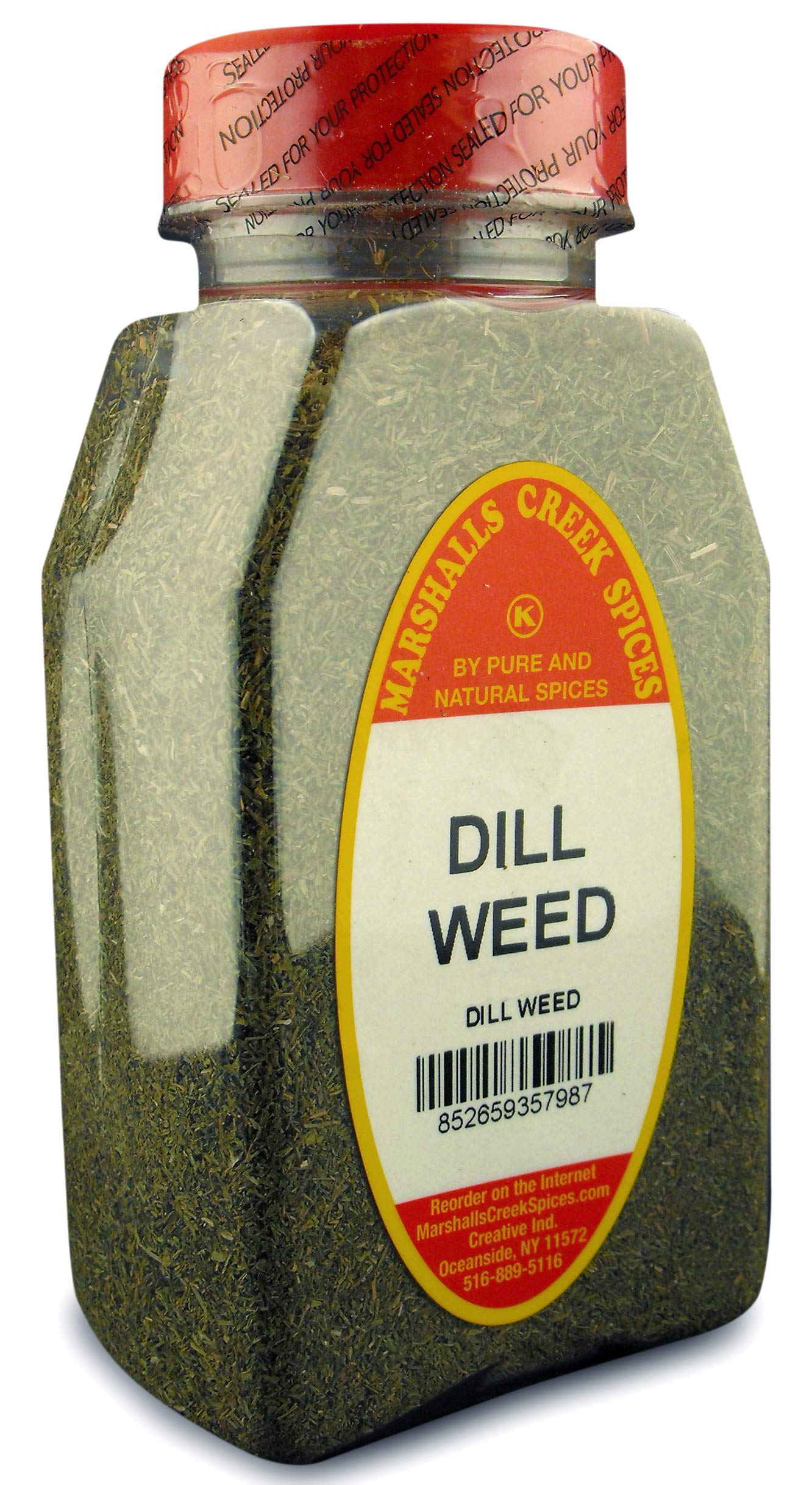DILL WEED FRESHLY PACKED IN LARGE JARS, spices, herbs, seasonings