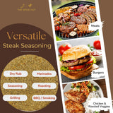 Spice Hut - Organic Steak Seasoning & Dry Rub for Prime Rib, Roast, Burger / Sugar-Free, No Salt / Roadhouse Grill Spice Mix for Chicken, Chop House