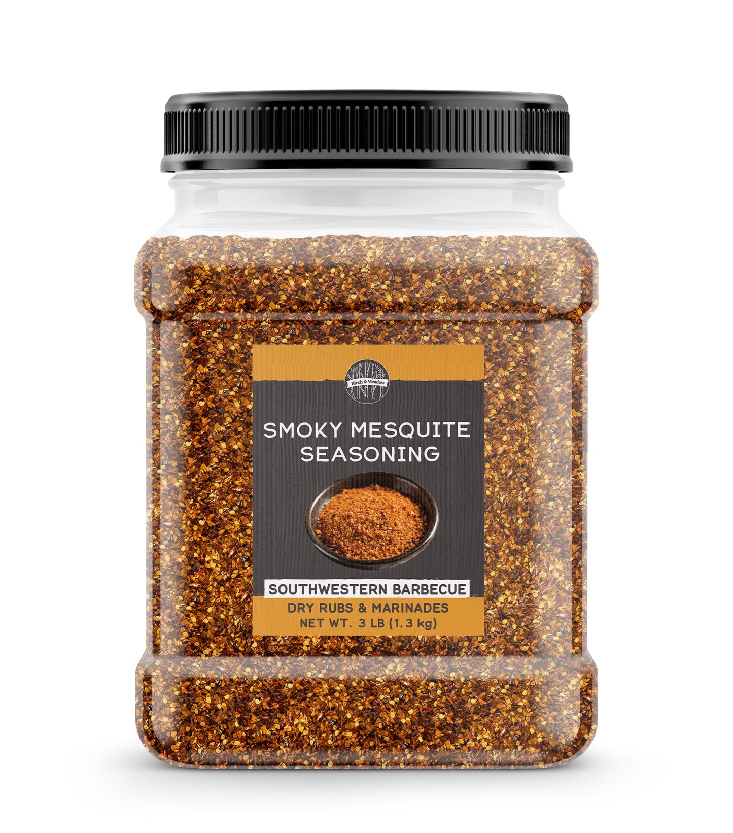 Birch & Meadow Smoky Mesquite Seasoning, Savory & Smoky Flavors, Barbecue, Dry Rubs & Marinades (48 Ounce)