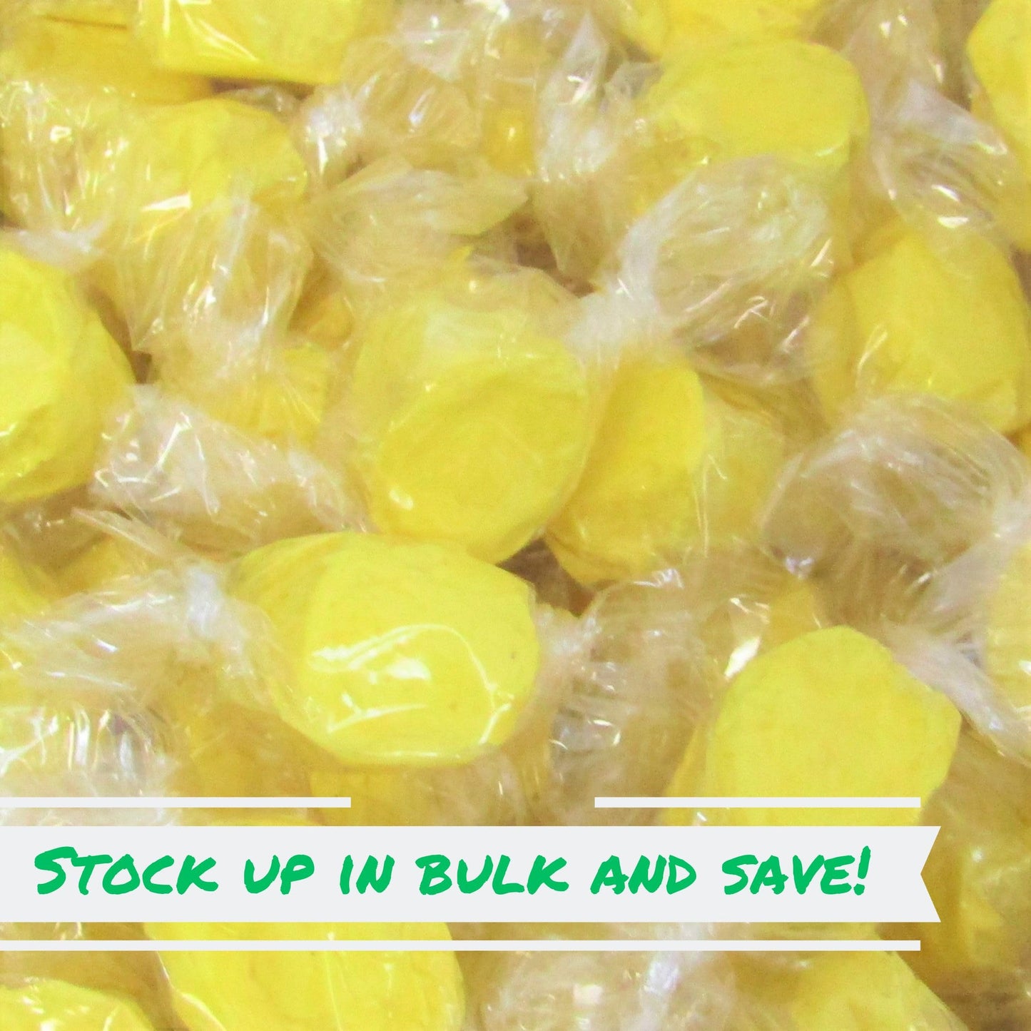 Gourmet Yellow Pineapple Soft Taffy Chews by It's Delish, 2 lbs Bulk Bag - Individually Wrapped Yellow Taffies Chewy Pineapple Flavored Fruit Chews