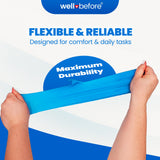 Well Before Disposable Synmax Exam Gloves, Powder-Free, Latex-Free, Blue, Large, 200pcs